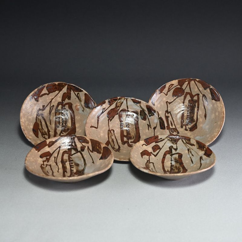 5 pc. Dish set by Komatsu Kin (Hitoshi)