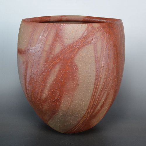 Massive Yamashita Joji Bizen Hidasuki Open Vase