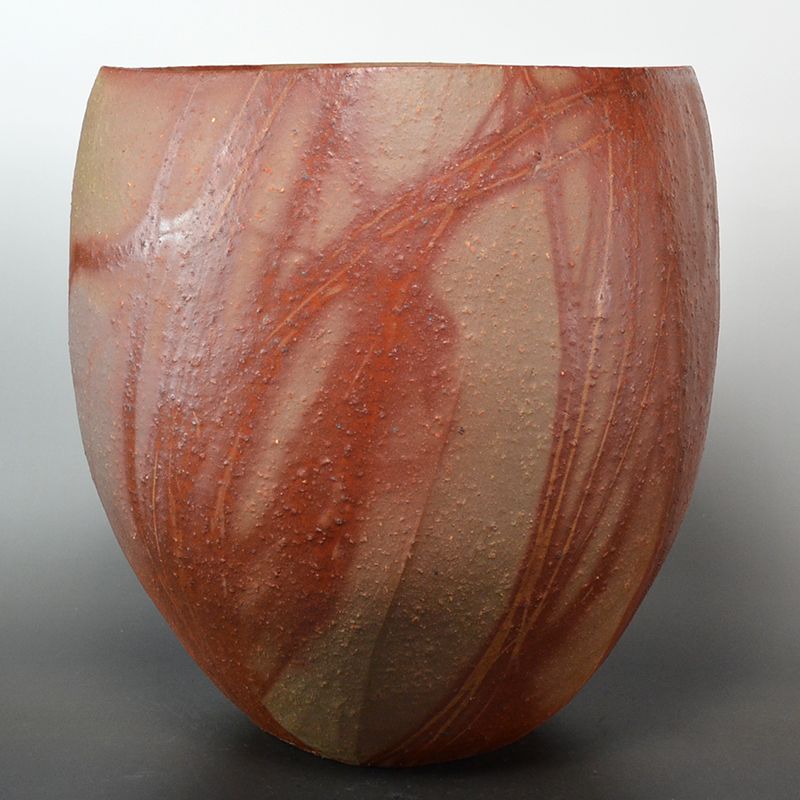 Massive Yamashita Joji Bizen Hidasuki Open Vase