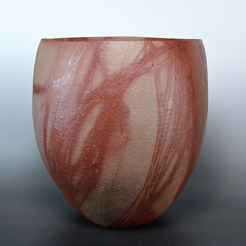 Massive Yamashita Joji Bizen Hidasuki Open Vase