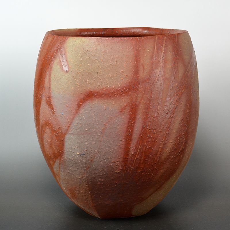 Massive Yamashita Joji Bizen Hidasuki Open Vase