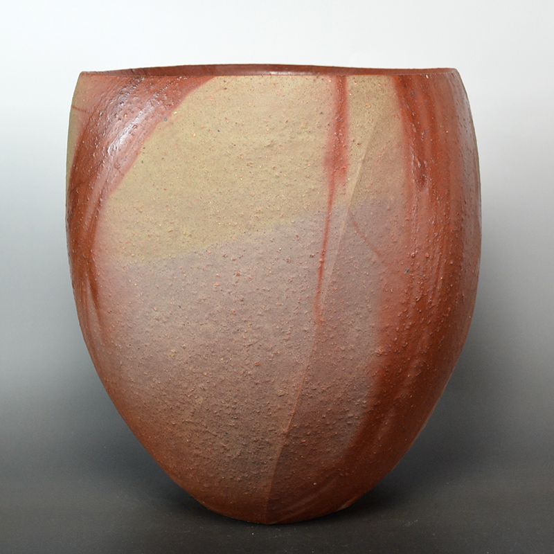 Massive Yamashita Joji Bizen Hidasuki Open Vase