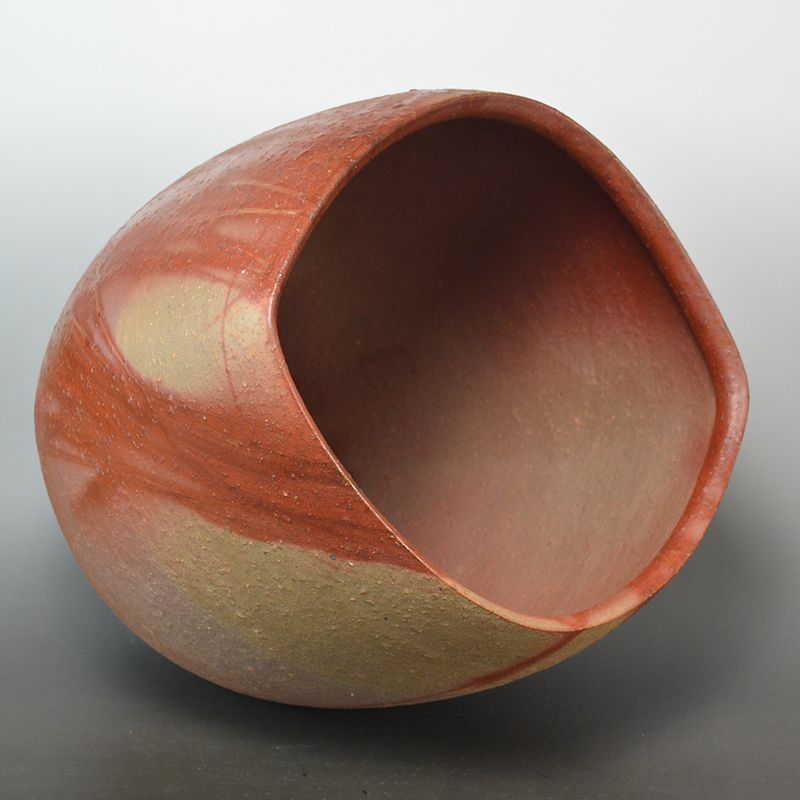 Massive Yamashita Joji Bizen Hidasuki Open Vase