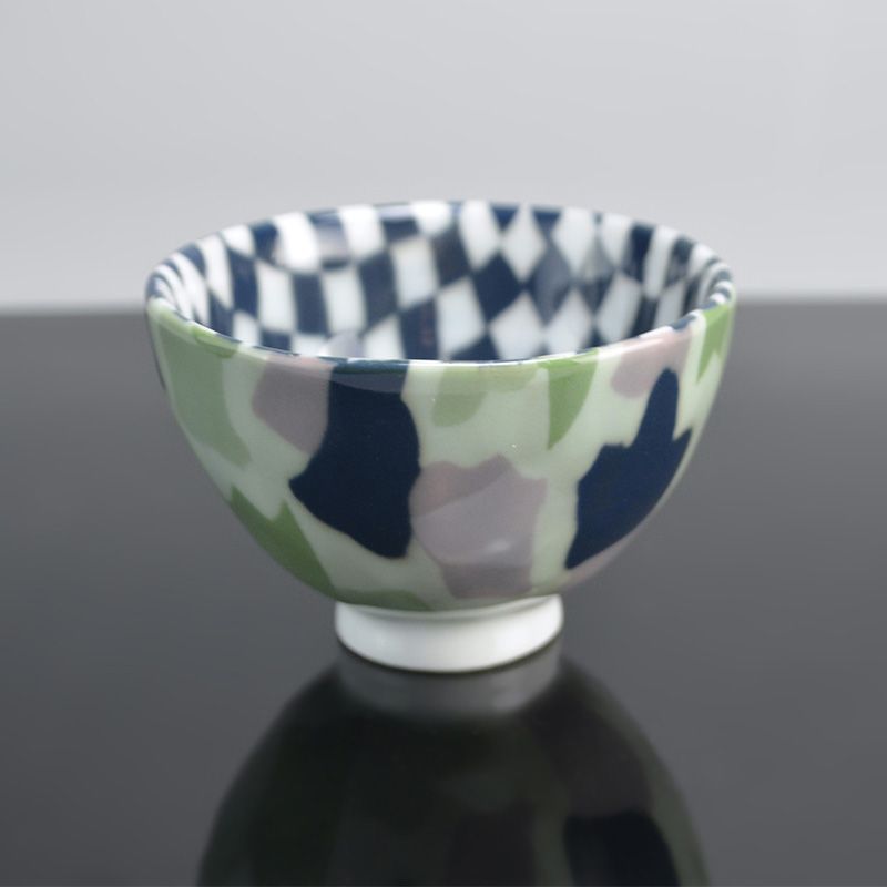 Kusaba Eight Neriawase Contemporary Porcelain Guinomi