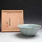 Exquisite Rinka-bachi  Celadon Bowl by Kawase Shinobu