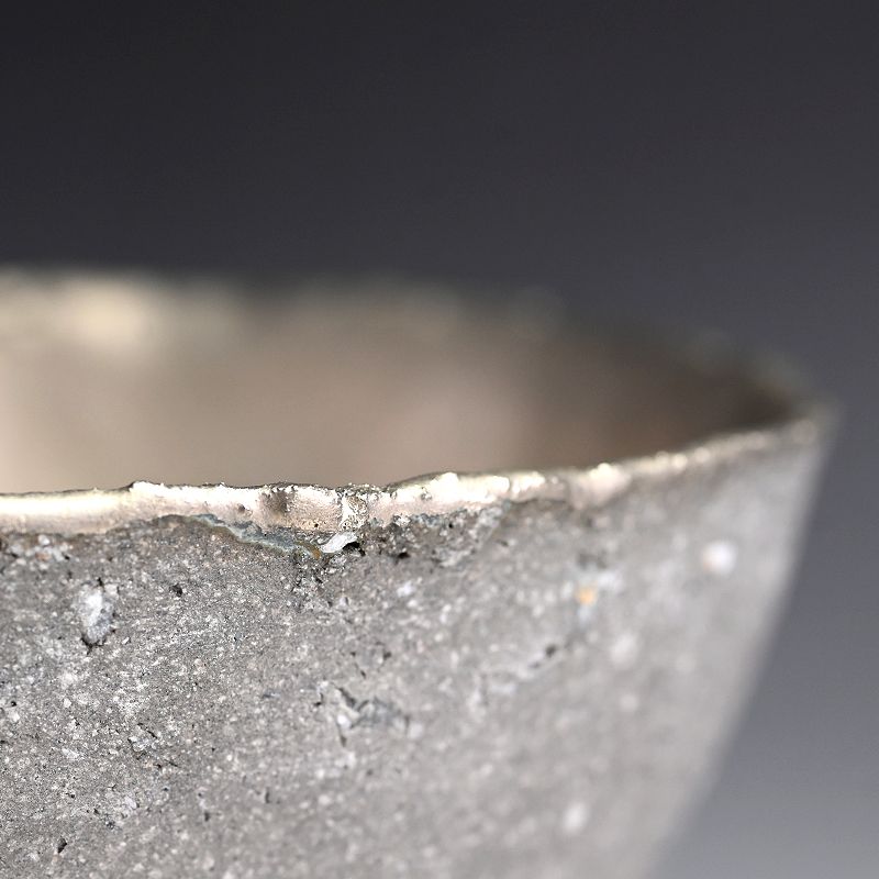 Contemporary White Gold Bowl by Ogawa Machiko