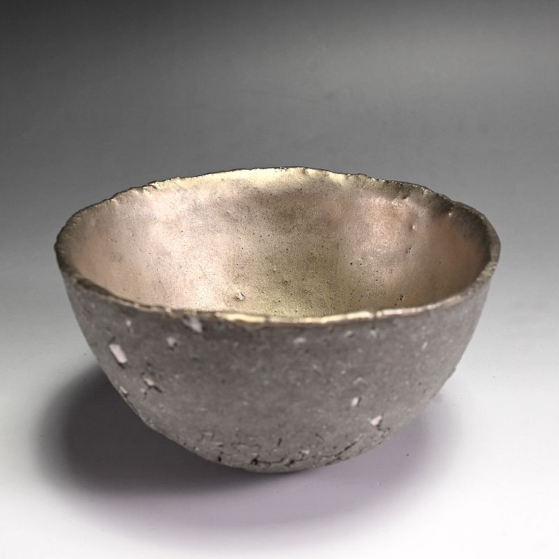 Contemporary White Gold Bowl by Ogawa Machiko