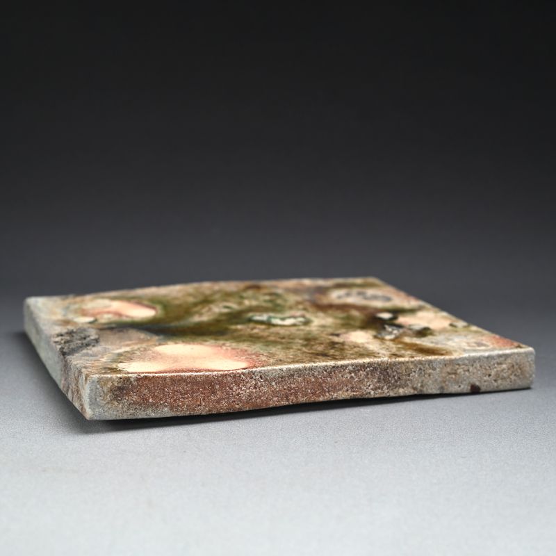 Dramatic Heavy Shigaraki Pottery Slab by Fujimoto Hide