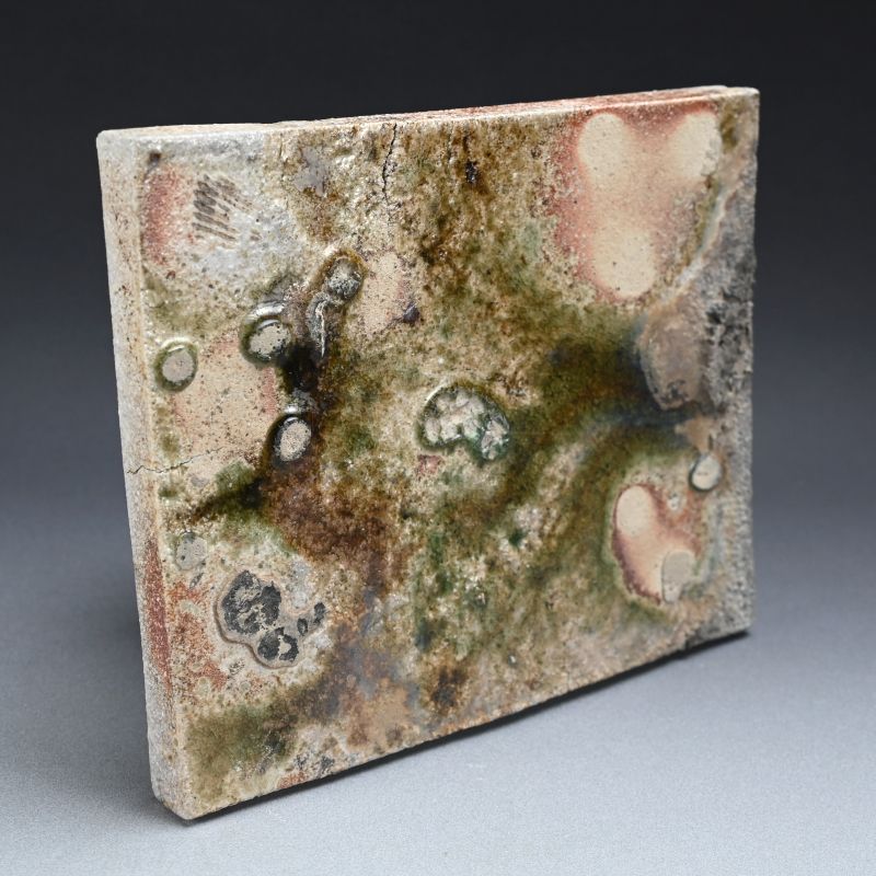 Dramatic Heavy Shigaraki Pottery Slab by Fujimoto Hide