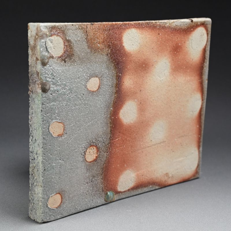 Dramatic Heavy Shigaraki Pottery Slab by Fujimoto Hide