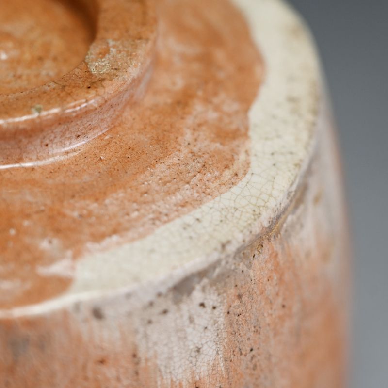 Red Raku Chawan Tea Bowl by Ohmae Satoru, Kaga Koetsu