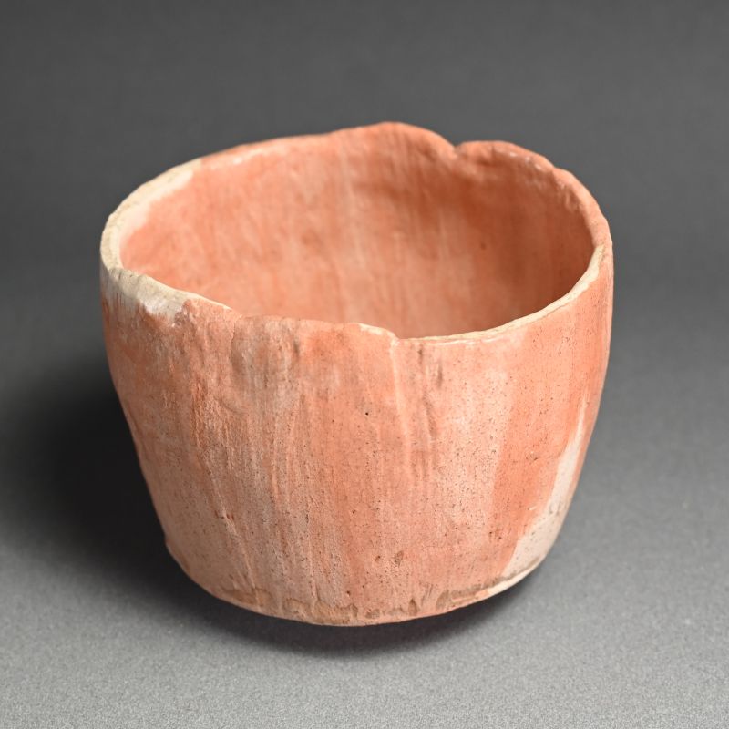 Red Raku Chawan Tea Bowl by Ohmae Satoru, Kaga Koetsu