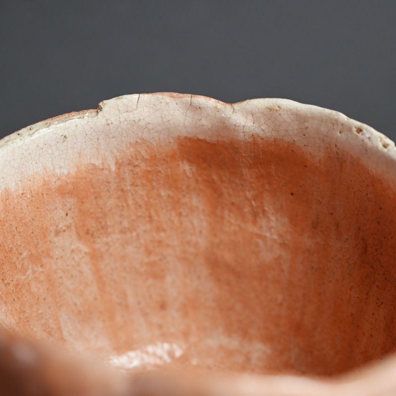 Red Raku Chawan Tea Bowl by Ohmae Satoru, Kaga Koetsu