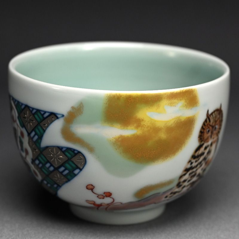 Shining Platinum Chawan by Yamamoto Ichiyo