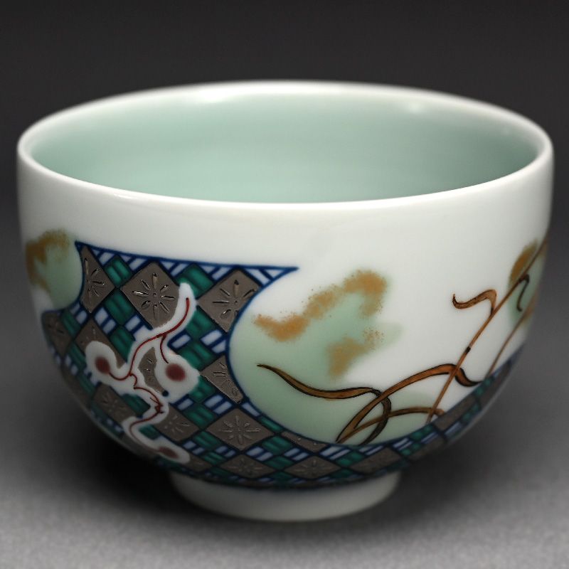 Shining Platinum Chawan by Yamamoto Ichiyo