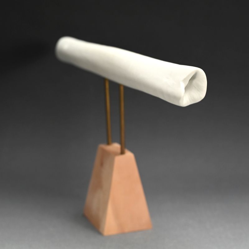 Raw Porcelain Object &quot;Jiken Clod 92-14&quot; by Yagi Akira