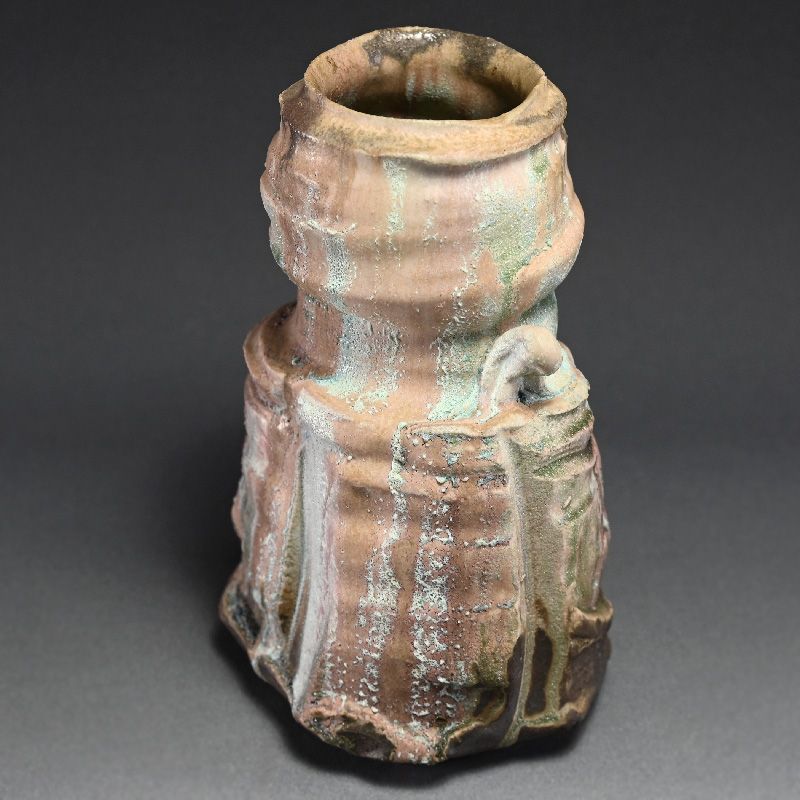 Contemporary Manyosai Vase by Shino Legend Hayashi Shotaro