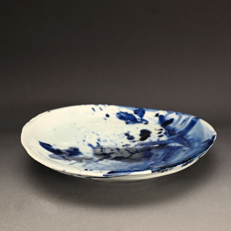 Sometsuke Plate by Kato Tsubusa