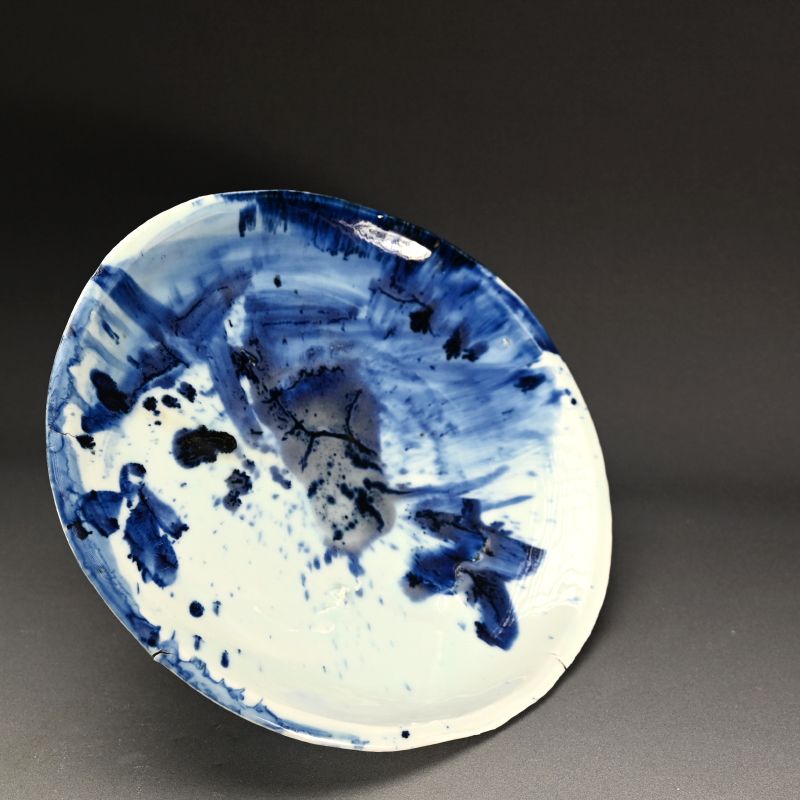 Sometsuke Plate by Kato Tsubusa