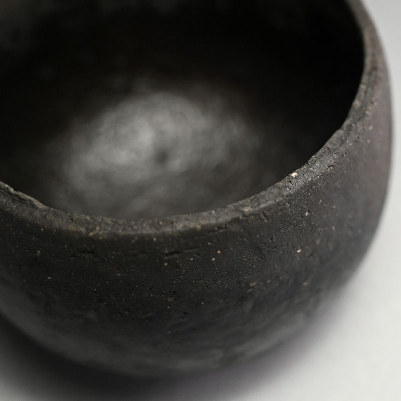 Black Chawan Tea Bowl by Omae Satoru