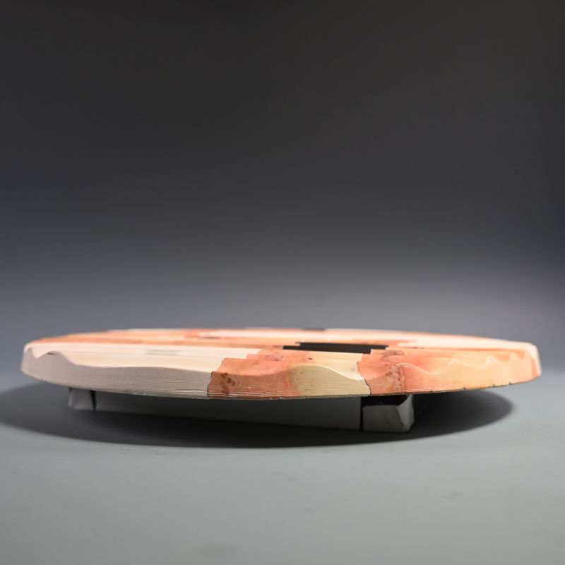 Circle Ceramic Plate &quot;RE-CREATIONS&quot; by Yorigami Munemi