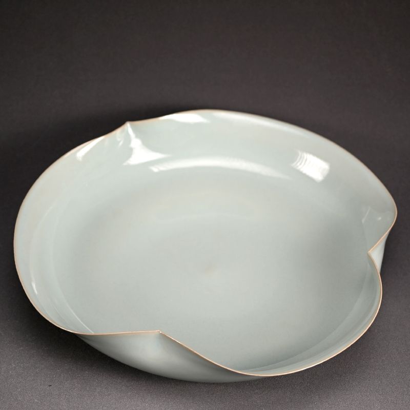 Large Celadon Basin by Legendary Kawase Shinobu