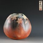 Huge Manyosai Flower Vase by Hayashi Shotaro