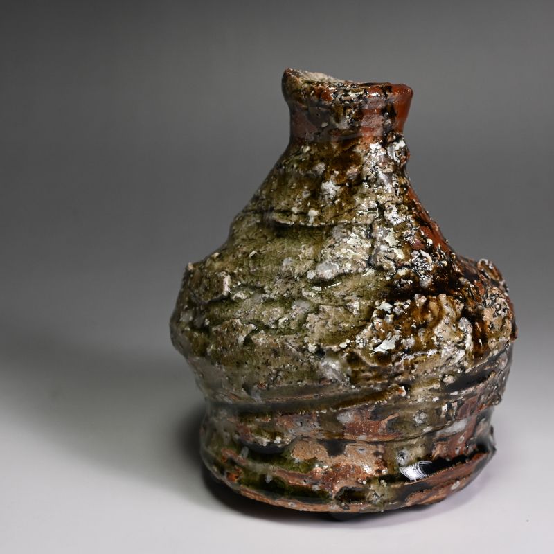 Ash Glazed Flower vase by Murakoshi Takuma