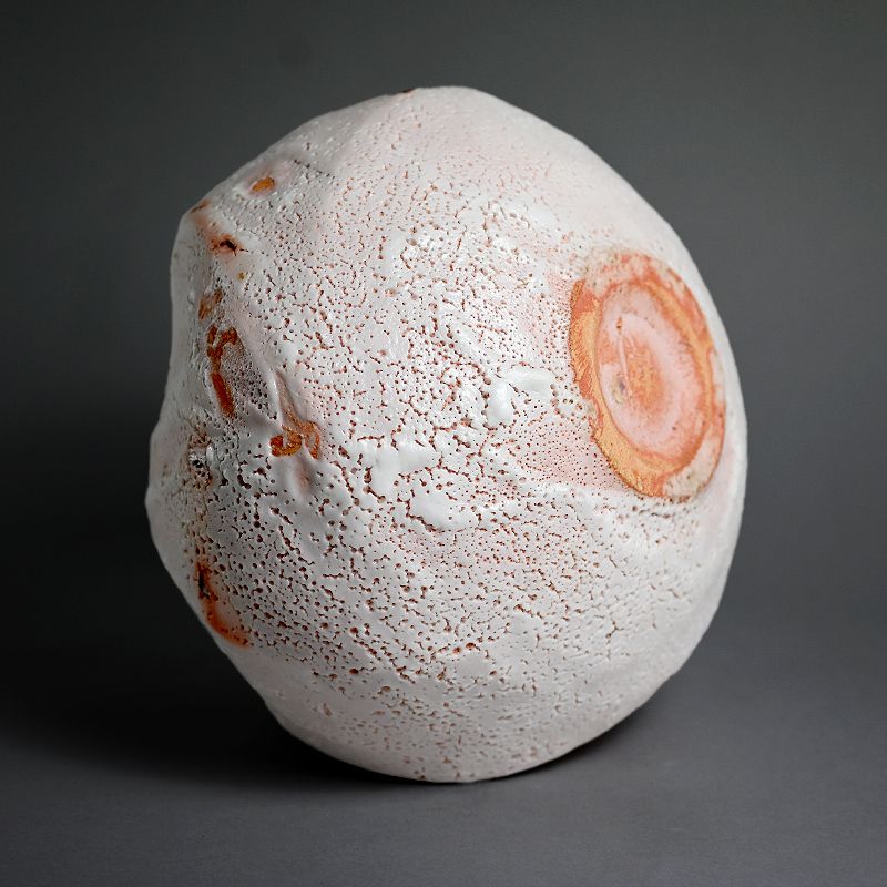 Early Pink Shino Tsubo by Hayashi Shotaro