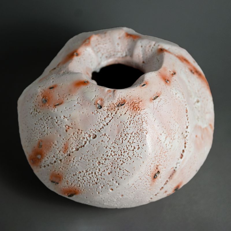 Early Pink Shino Tsubo by Hayashi Shotaro