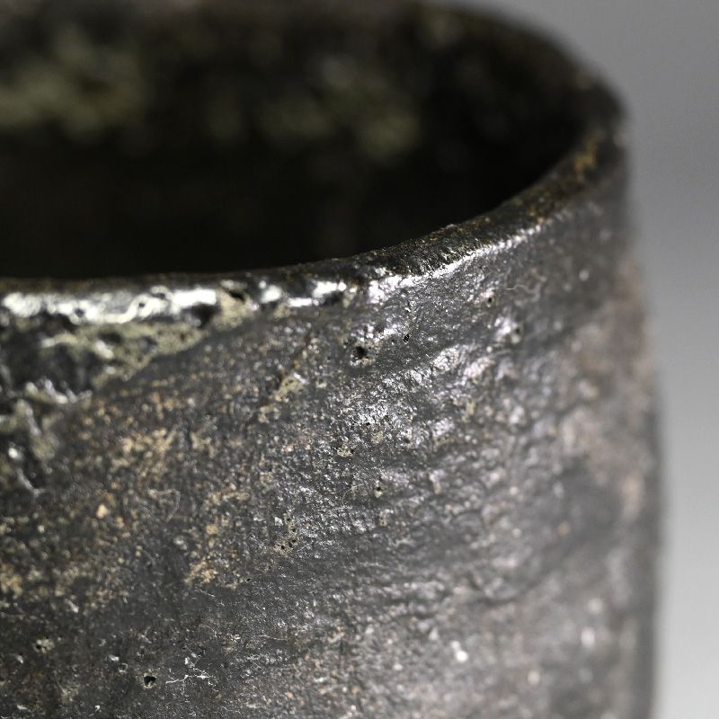 Black Raku Chawan Tea Bowl by Ohmae Satoru