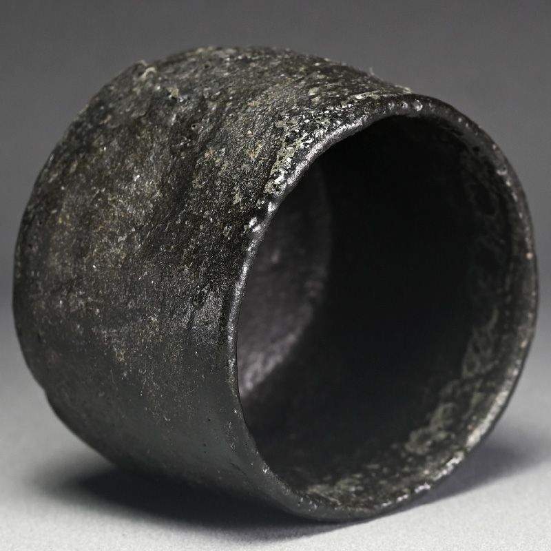 Black Raku Chawan Tea Bowl by Ohmae Satoru