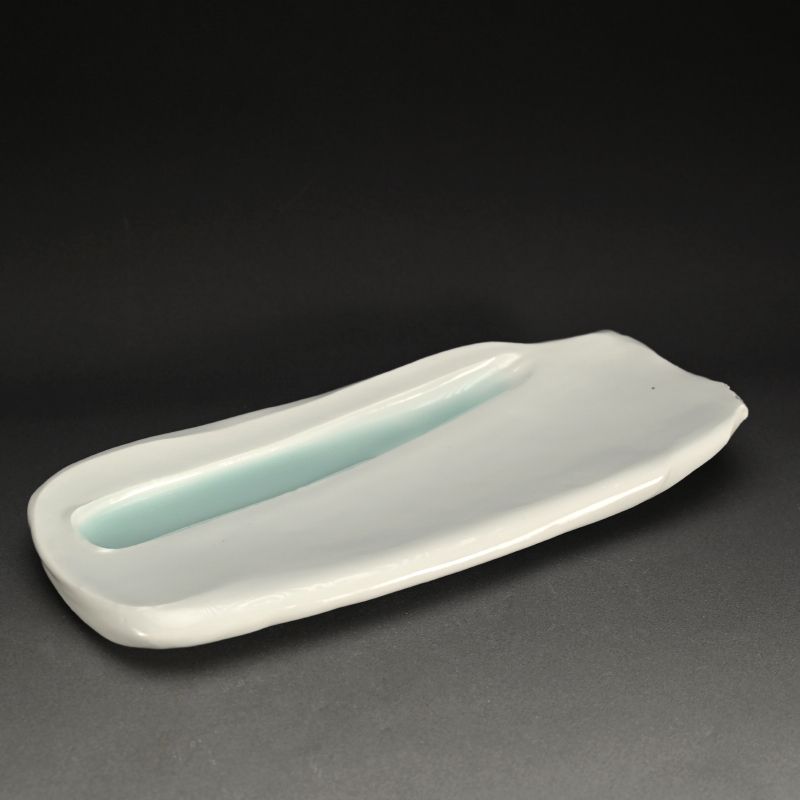 Celadon Slab Plate by Kato Tsubusa