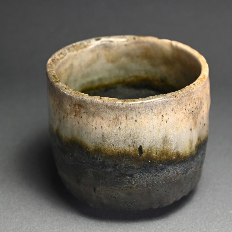 White and Black Chawan Tea Bowl by Ohmae Satru