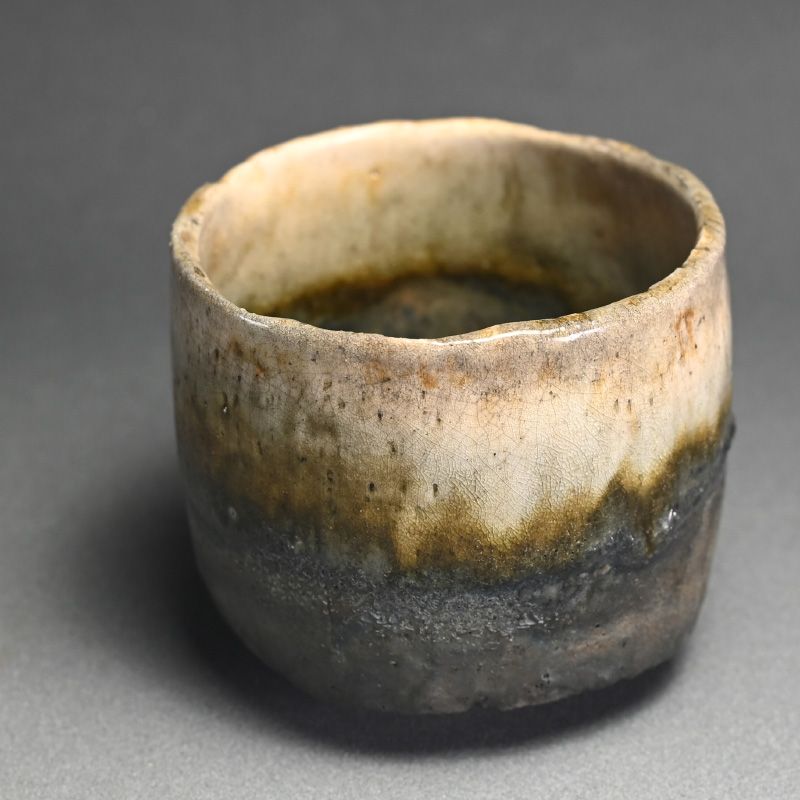 White and Black Chawan Tea Bowl by Ohmae Satru