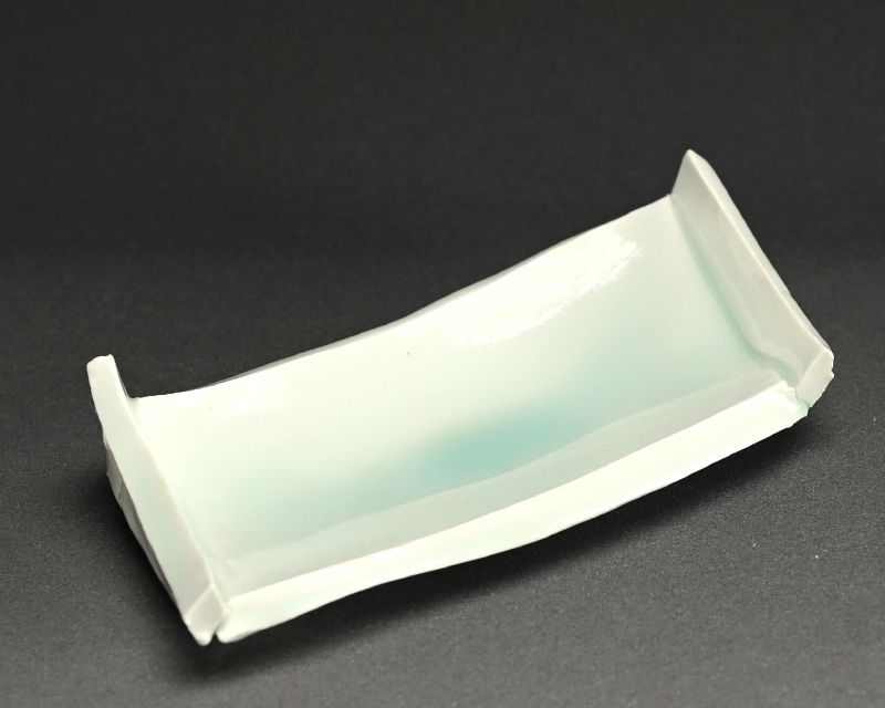 Celadon dish by Kato Tsubusa