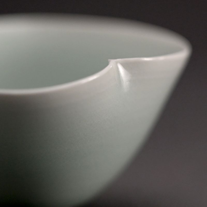 Porcelain Guinomi Sake Cup by Fukami Sueharu C