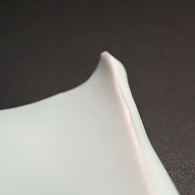 Sharp Porcelain Serving Plate by Kato Tsubusa