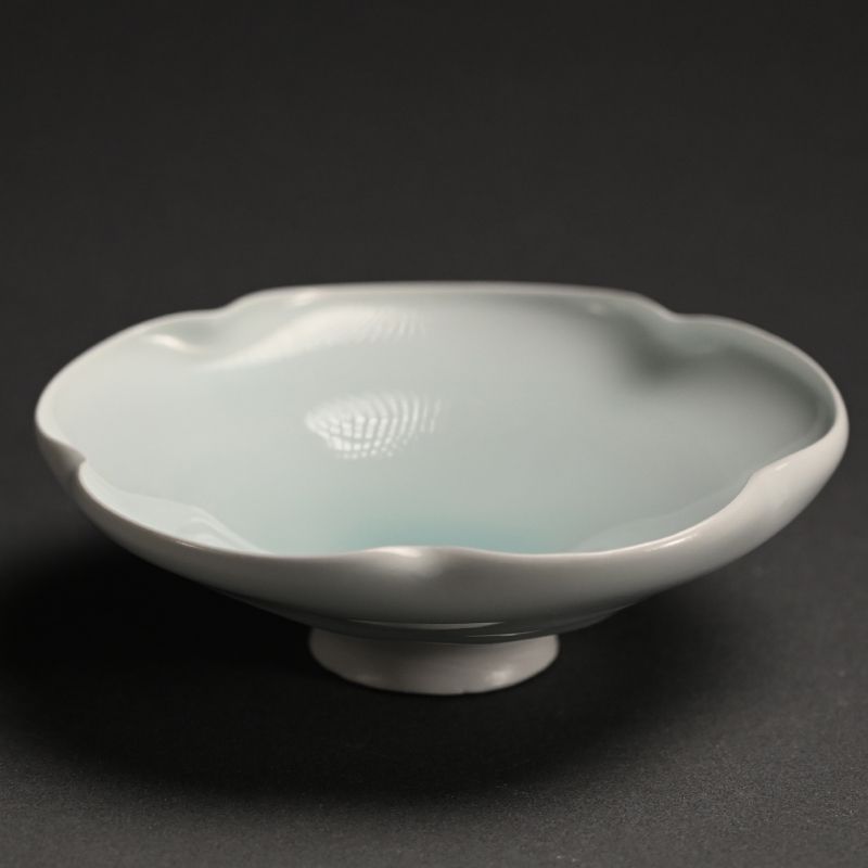 Contemporary Porcelain Flower Bowl by Kato Tsubusa