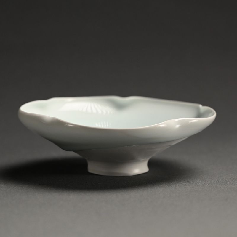 Contemporary Porcelain Flower Bowl by Kato Tsubusa