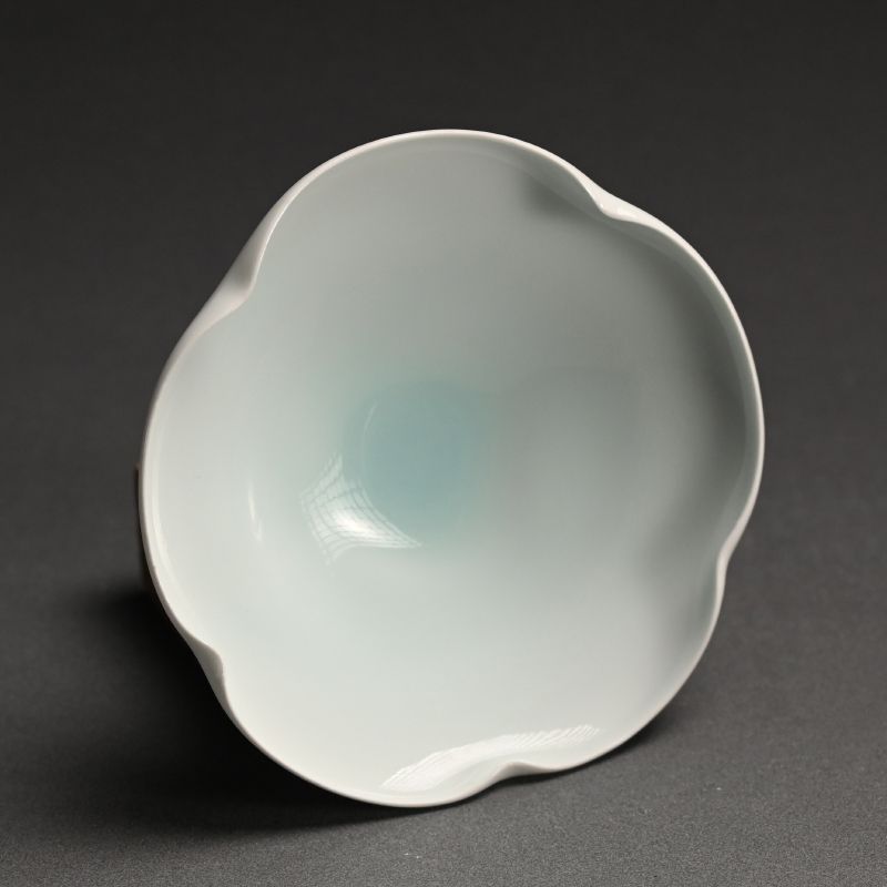 Contemporary Porcelain Flower Bowl by Kato Tsubusa