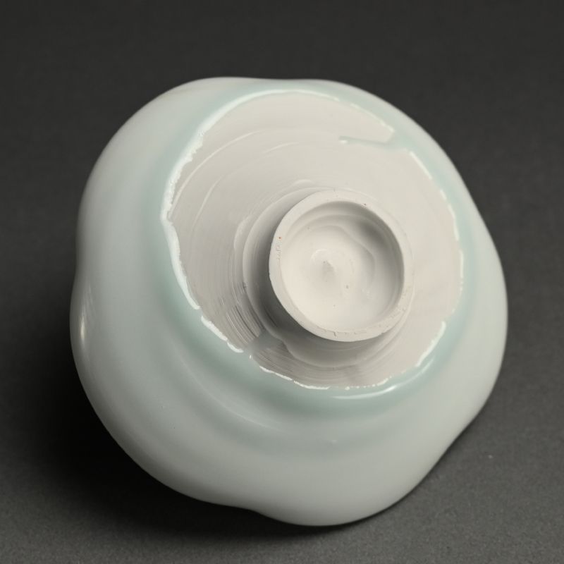 Contemporary Porcelain Flower Bowl by Kato Tsubusa