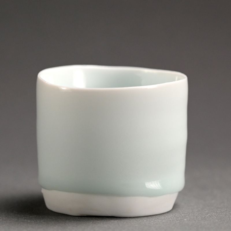 Contemporary Celadon Soba Cup by Kato Tsubusa 加藤 委“青白磁 ちょこ”