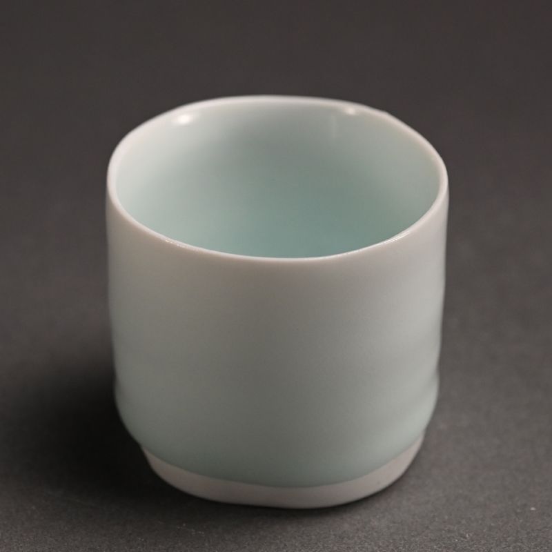 Contemporary Celadon Soba Cup by Kato Tsubusa 加藤 委“青白磁 ちょこ”