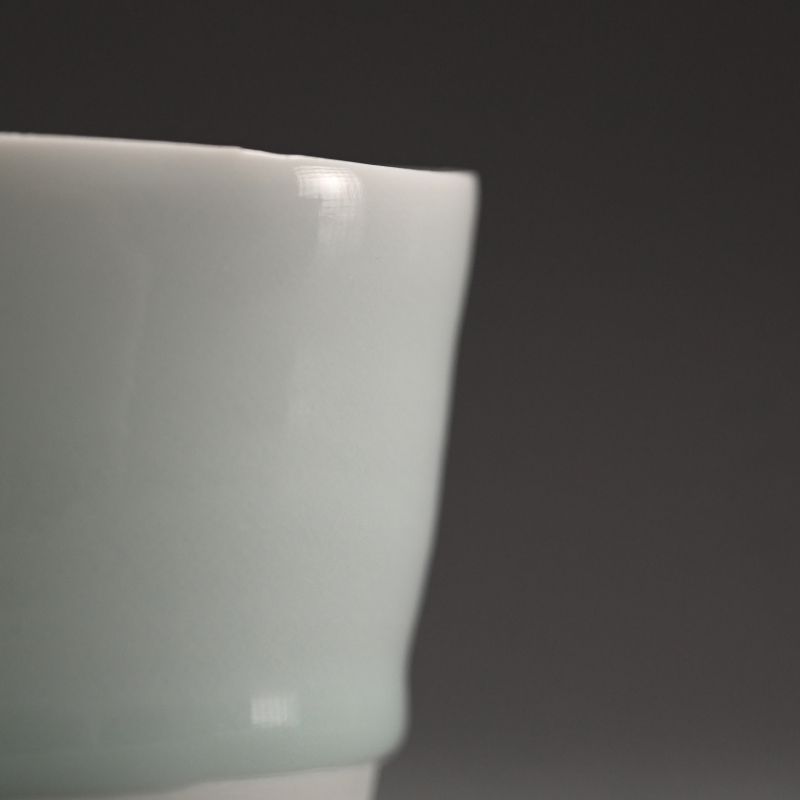 Contemporary Celadon Soba Cup by Kato Tsubusa 加藤 委“青白磁 ちょこ”