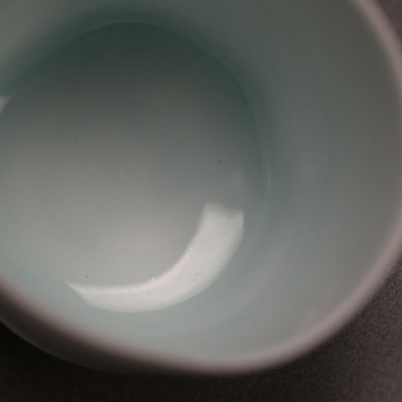 Contemporary Celadon Soba Cup by Kato Tsubusa 加藤 委“青白磁 ちょこ”