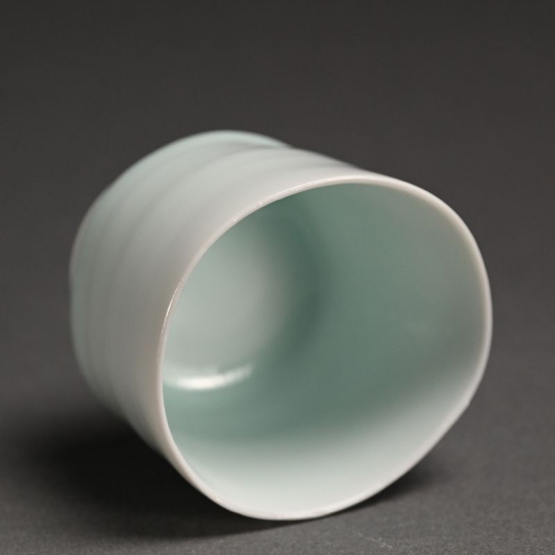 Contemporary Celadon Soba Cup by Kato Tsubusa 加藤 委“青白磁 ちょこ”