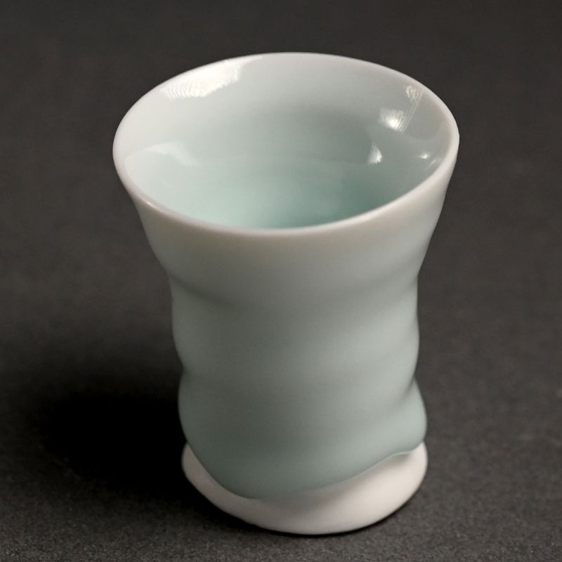 Contemporary Porcelain Guinomi by Kato Tsubusa