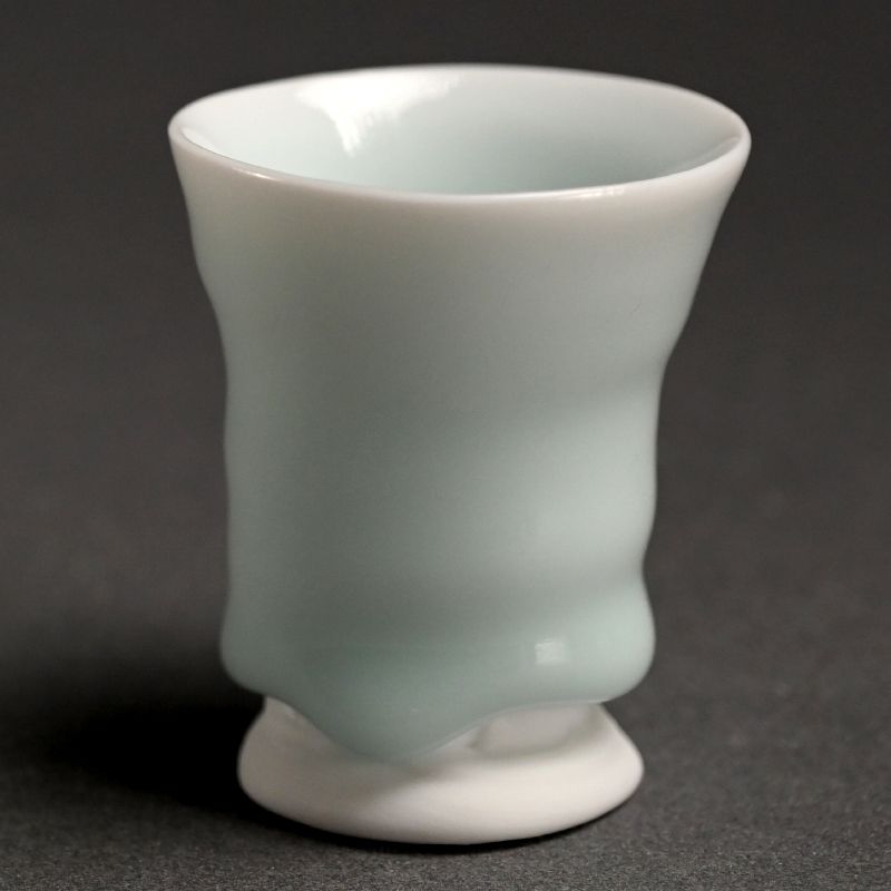 Contemporary Porcelain Guinomi by Kato Tsubusa