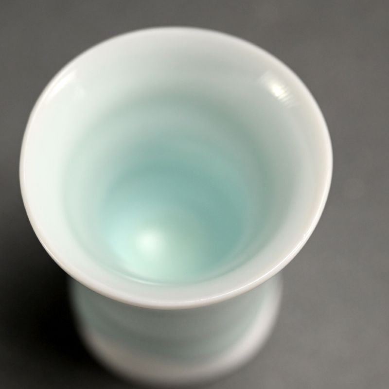 Contemporary Porcelain Guinomi by Kato Tsubusa